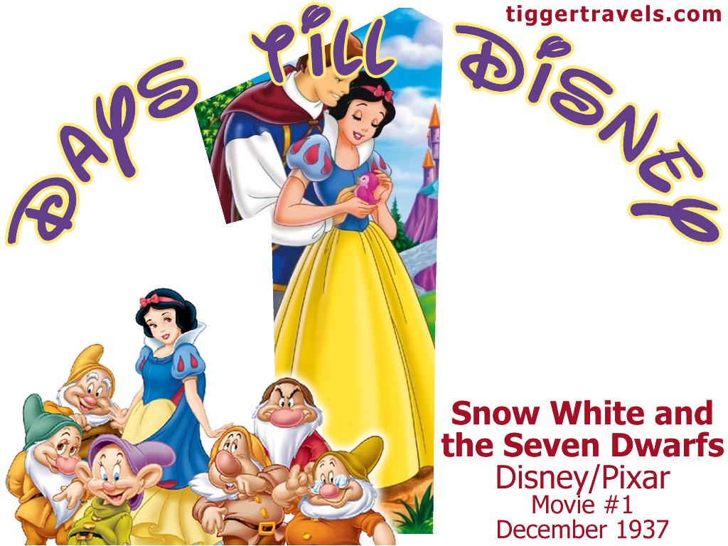 #TTDAVCDN Days till Disney: 1 day Snow White and the Seven Dwarfs Movie # 1 - December 1937