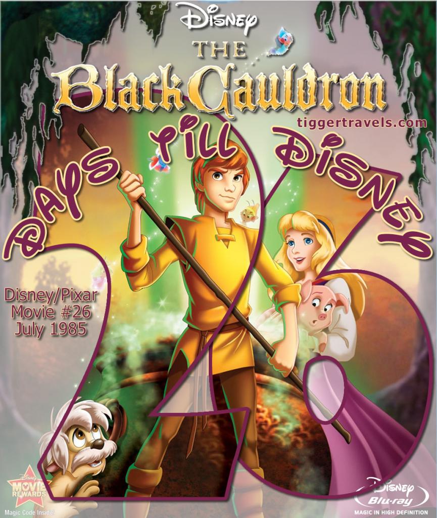 #TTDAVCDN Days till Disney: 26 days The Black Cauldron Movie # 26 - July 1985