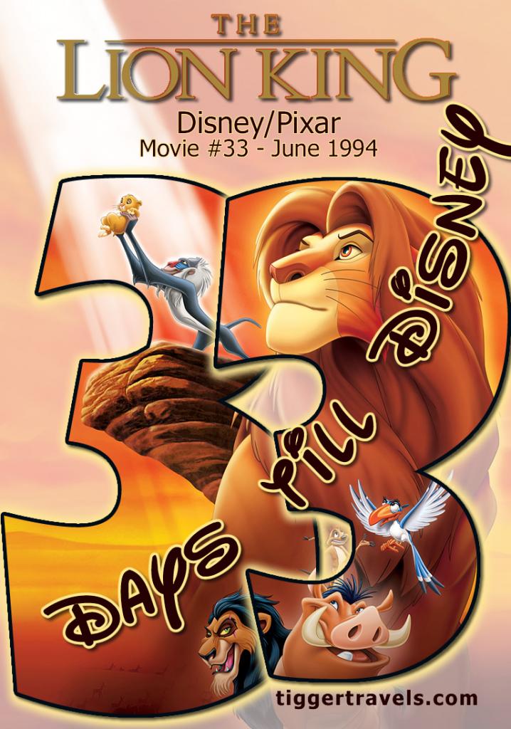 #TTDAVCDN Days till Disney: 33 days The Lion King Movie # 33 - June 1994
