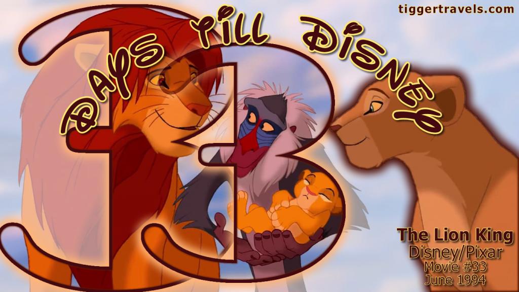 #TTDAVCDN Days till Disney: 33 days The Lion King Movie # 33 - June 1994
