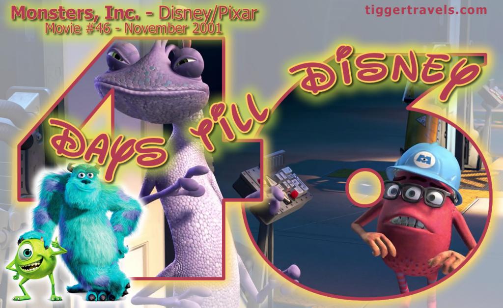 #TTDAVCDN Days till Disney: 46 days Monsters, Inc. Movie # 46 - November 2001
