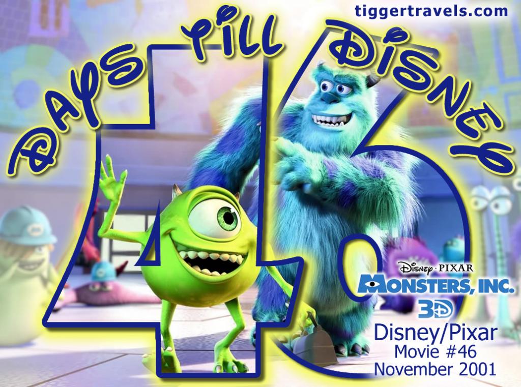 #TTDAVCDN Days till Disney: 46 days Monsters, Inc. Movie # 46 - November 2001