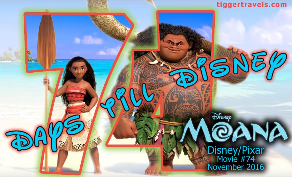 #TTDAVCDN Days till Disney: 74 days Moana Movie # 74 - November 2016