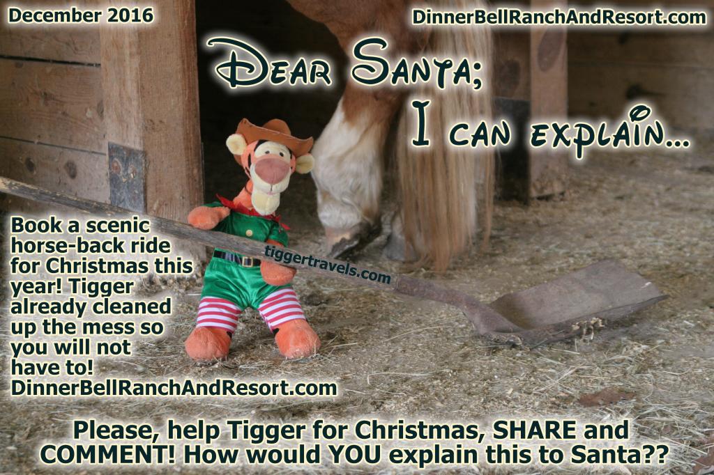 Click to enlarge image MERRY CHRISTMAS and THANK YOU for all the help in writing my letter to Santa this year!  Tigger is going on a DISNEY CRUISE!! WOOHOO!!! Santa was good to Tigger this Christmas! - Dear Santa-I can Explain... Tigger writes his letter to Santa #TiggersLetterToSanta2016 - Tigger needs your help writing his 2016 Christmas letter to Santa! Dinner Bell Ranch and Resort edition