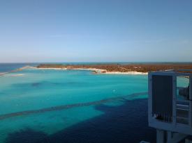 Click to enlarge image veranda view at Castaway Cay - Concierge Service on Disney Cruise Line's Disney Dream - First class service from the viewpoint of a real cheap-skate!