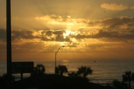 Click to enlarge image Galveston sunrise - Disney Cruise Line is saying good bye to Galveston - and heading back to Miami, January 2014
