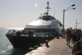 The ferry that goes across from Cozumel to Playa Del Carmen The ferry that goes across from Cozumel to Playa Del Carmen - Tulum Maya Ruins Site - Long time dream lives up to all expectations and so much more!