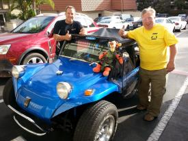 Click to enlarge image Tigger pose with John and Keith and their most Excellent Dune Buggie! - (C2C)+(MOTB)=John and Keiths Excellent Adventure! - 
