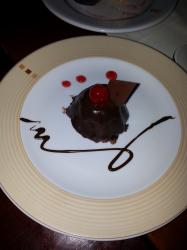 Click to enlarge image This chocolate cake in El Gauho is THE BEST dessert on the property!!! - Bavaro Princess Video Tour All Inclusive Resort  - Punta Cana, Dominican Republic