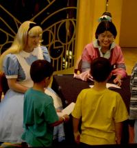 Click to enlarge image  - Walt Disney Cruise Vacation - Getting Autographs on the ship