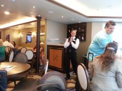 Click to enlarge image On the port side there is a small bar. There are two happy hours every evening of the cruise. - Disney Magic Concierge Lounge Video and Photos - Video Tour and Photos of the New CONCIERGE LOUNGE on the Disney Magic