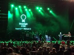 Click to enlarge image #greenlightavet as everything turns green in the end! - #greenlightavet at Gary Sinise and the Lt. Dan Band - #greenlightavet at The Walmart AMP in Rogers, Arkansas