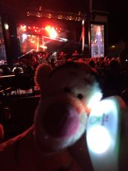 Click to enlarge image Tigger loved every minute!! - #greenlightavet at Gary Sinise and the Lt. Dan Band - #greenlightavet at The Walmart AMP in Rogers, Arkansas