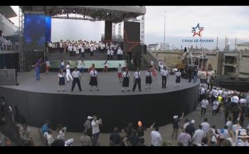 Click to enlarge image There was a wonderful stage show featuring music, dancing and singing on a scale that would make ANY Disney show proud! Talent, creativity and great choreography were all included! Truly a proud day for all Panamanian people! Tigger Travels is so excited for this event! — at Panama Canal. - Panama Canal Expansion Inauguration - June 26, 2016