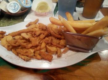 Click to enlarge image Clam Strips - Florida's Seafood Bar & Grill, Cocoa Beach, Florida - Great fresh fried seafood