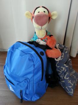 Click to enlarge image Tigger packed his whole Build-A-Bear wardrobe all by himself! - Tigger does his BACK TO SCHOOL SHOPPING at Build-A-Bear!! - Build-A-Bear Workshop� - Where Best Friends Are Made�