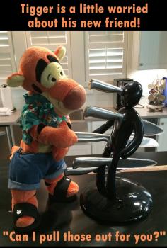 Tigger is worried about his new friend