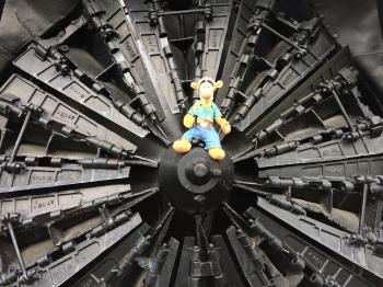 Click to enlarge image While in use, these blades would spin and clear snow. They can be adjusted to pick up more or less snow by the train engineer as needed. - High Line Railroad Park and Rotary Snowplow - Railroad Engines and Cars on display in Breckenridge, Colorado that will impress.