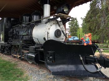 Click to enlarge image Engine #9 - High Line Railroad Park and Rotary Snowplow - Railroad Engines and Cars on display in Breckenridge, Colorado that will impress.