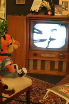 Click to enlarge image The very TV that the Disney Parents Elias and Flora watched the grand opening of Disneyland - Opening April, 1, 2017!! Walt Disney Hometown Museum in Marceline, Missouri - This location holds more of the magic of the Disney Youth than any other!