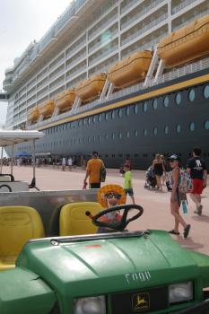 Click to enlarge image Tigger Tried to drive himself to the Adult Beach! - Castaway Cay is a private PARADISE managed by Disney Cruise Line! - The only way Tigger or any other guests of Disney Cruise Line can get to Castaway Cay is on a Cruise.