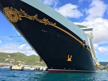 Click to enlarge image Captain Taiwo took Tigger around the Front of the Disney Fantasy for some very nice photos! - TRC Boating in the British Virgin Islands - Part 1 of 5 - BVI Customized Excursion for a small group on a Private Boat