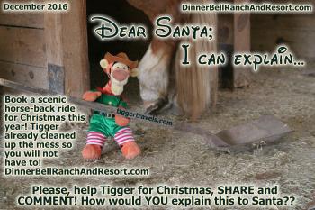 Click to enlarge image Tigger already cleaned up the mess so you will not have to! - 15 of #25daysofChristmas! - Dear Santa-I can Explain... Tigger writes his letter to Santa #TiggersLetterToSanta2016 - Tigger needs your help writing his 2016 Christmas letter to Santa! Dinner Bell Ranch and Resort edition