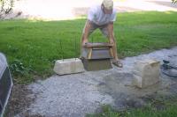 Click to enlarge image  - 8 Small 120 Pound Cabin Footings - One by one