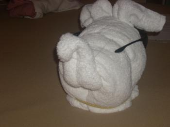 Click to enlarge image Awe!! How cute!! Piglet is such a good friend to Tigger!!! - Disney Cruise Line Towel Animals - Towel Critters are a nightly treat on all Disney Cruise Vacations