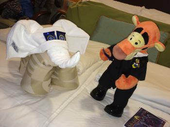 Click to enlarge image This lil fellow has a bigger nose than TIGGER!! - Disney Cruise Line Towel Animals - Towel Critters are a nightly treat on all Disney Cruise Vacations