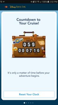 Click to enlarge image In Countdown Mode when NOT on the ship. - Disney Cruise Line Navigator App #disneycruiselinenavigatorapp - A VERY Important tool for everyone on a Disney ship or planning on getting on one!