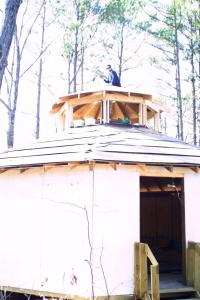 Click to enlarge image  - The roof is UP!! - Few more days of work decks the rest of the roof