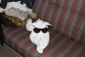 Click to enlarge image  - Towel Critters on the Disney Ship - 