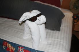 Click to enlarge image  - Towel Critters on the Disney Ship - 