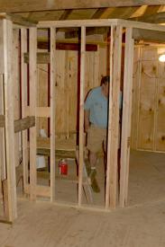 Click to enlarge image  - The Arkansas Cabin has framed walls and running water! - 