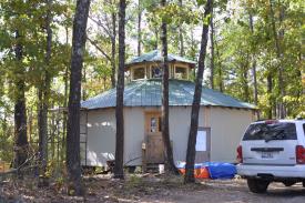 Click to enlarge image  - Progress on the Cabin in Arkansas - 