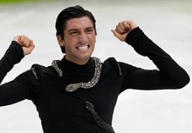 Evan Lysacek pumping the air in victory! Evan Lysacek pumping the air in victory! - WOW, What a week in Vancouver - At it is not even at the mid point!!