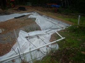 Click to enlarge image - Getting Ready for Pouring Cement - Forty Yards of Cement will start arriving Wednesday morning