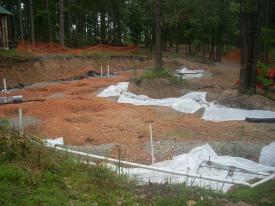 Click to enlarge image - Getting Ready for Pouring Cement - Forty Yards of Cement will start arriving Wednesday morning