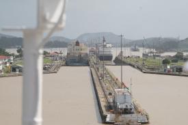 Entering the Miraplores Locks Entering the Miraplores Locks - Miraflores and Pedro Miguel Locks, Panama Canal! Part 5 - Panama Cruise January 2011 - Last Trans-canal trip planned for the Disney Wonder at this time.