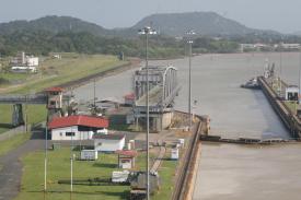 Draw brigde at the end of the locks Draw brigde at the end of the locks - Miraflores and Pedro Miguel Locks, Panama Canal! Part 5 - Panama Cruise January 2011 - Last Trans-canal trip planned for the Disney Wonder at this time.