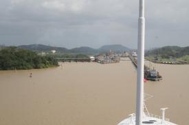 The top of the Dam at the Pedro Miguel locks The top of the Dam at the Pedro Miguel locks - Miraflores and Pedro Miguel Locks, Panama Canal! Part 5 - Panama Cruise January 2011 - Last Trans-canal trip planned for the Disney Wonder at this time.