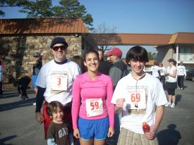 Click to enlarge image The racing crew, David, Jazmin and Val. Jayden was a big encouragement with all his enthusiasm! - Eureka Victorian Classic 10k Run -