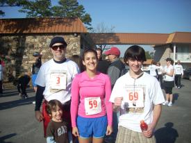 Click to enlarge image The racing crew, David, Jazmin and Val. Jayden was a big encouragement with all his enthusiasm! - Eureka Victorian Classic 10k Run - 