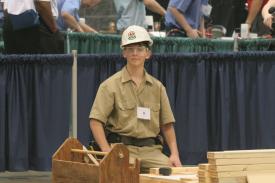 Click to enlarge image They grow up soooo fast! - Val at the Skills USA competition - Arkansas competition