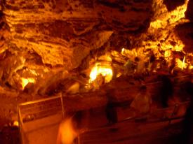 Click to enlarge image Seemingly endless stairs made of cement one 90 pound bag at a time over a ten year pe - Marvel Cave lives up to its name, NO Disappointment! - Silver Dollar City in Branson, Missouri and where it all began!