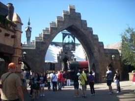 The entrance to The Wizarding World of Harry Potter near the Hogwarts Express The entrance to The Wizarding World of Harry Potter near the Hogwarts Express - The Wizarding World of Harry Potter - Part One - Universal's Island of Adventure brings Hogwarts and Hogsmeade to life