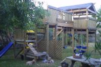 Click to enlarge image  - New Playfort  - Back Yard