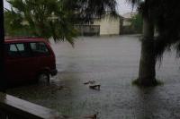 Click to enlarge image  - Flooding in Port Aransas - A wet day in town... and David's office