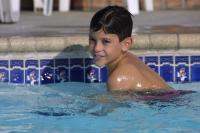 Click to enlarge image  - Adam and Val Swim - Invitation to Aransas Harbors Pool